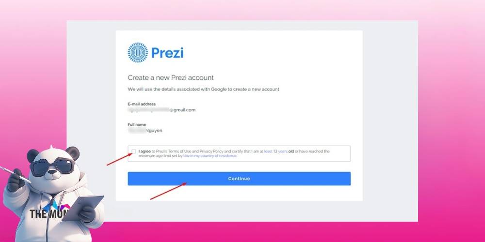 Nhấn I Agree để cho phép sử dụng thông tin tài khoản Google