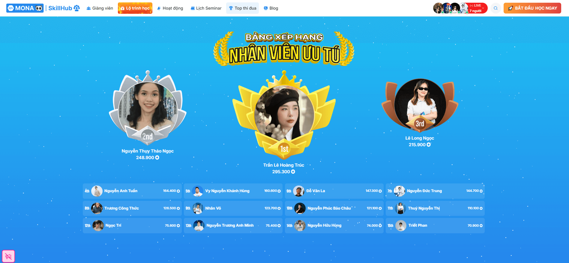 Nhân sự MONA thi đua học tập để cải thiện kỹ năng và nhận phần quà