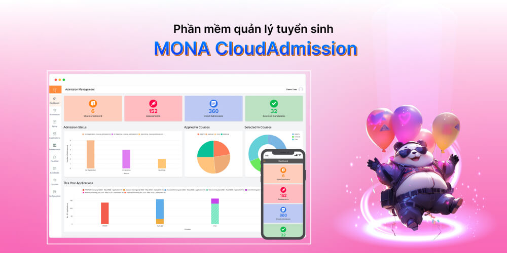 Ứng dụng hỗ trợ tuyển sinh trực tuyến - MONA CloudAdmission
