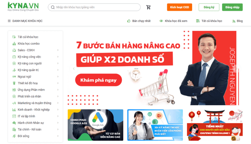 Website học online Kyna.vn