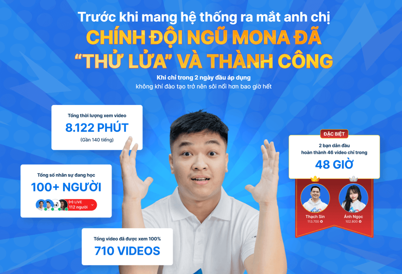 Kết quả ứng dụng phần mềm đào tạo MONA SkillHub