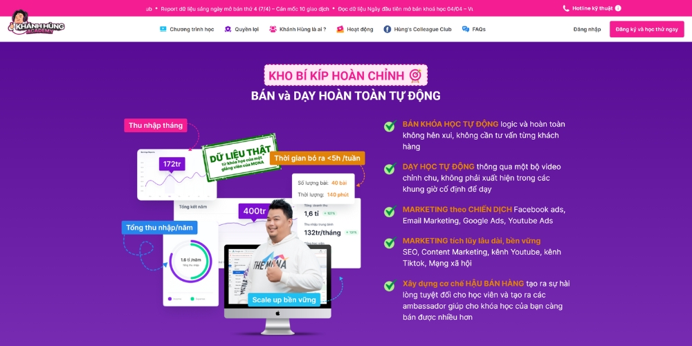 Khóa học online Khánh Hùng Academy