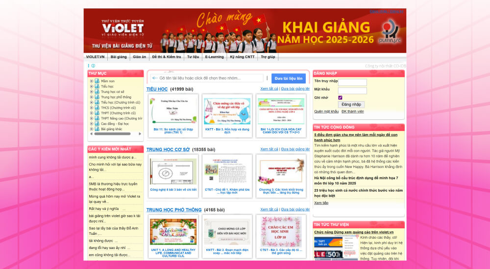 Kho giáo án điện tử Violet