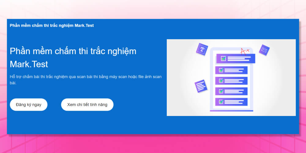 Phần mềm chấm bài thi trắc nghiệm Mark.Test