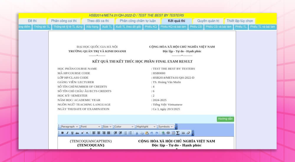 Phần mềm chấm thi trắc nghiệm trên máy tính Itest