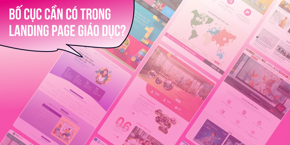 Bố cục cần có trong mẫu landing page giáo dục đẹp